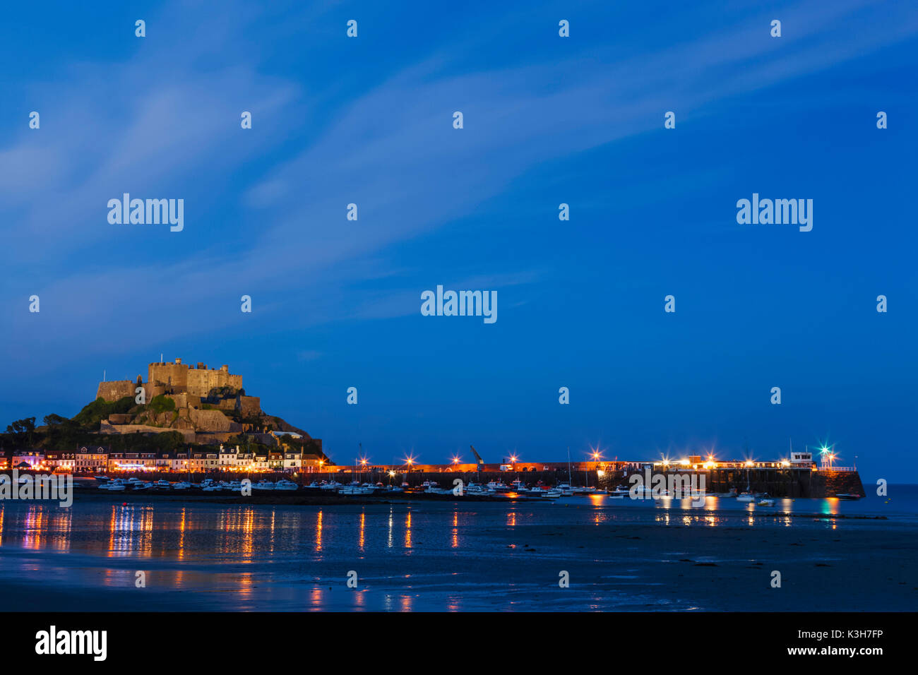 Vereinigtes Königreich, Kanalinseln, Jersey, Gorey, Mont Hochmuts Burg Stockfoto