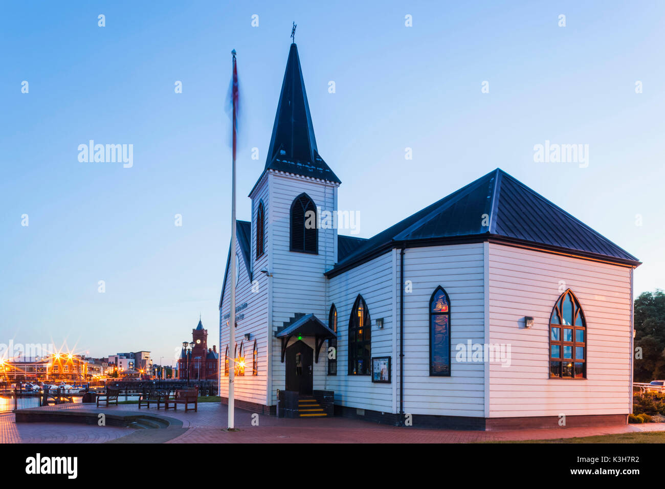 Wales, Cardiff, Cardiff Bay, norwegische Kirche Arts Centre Stockfoto