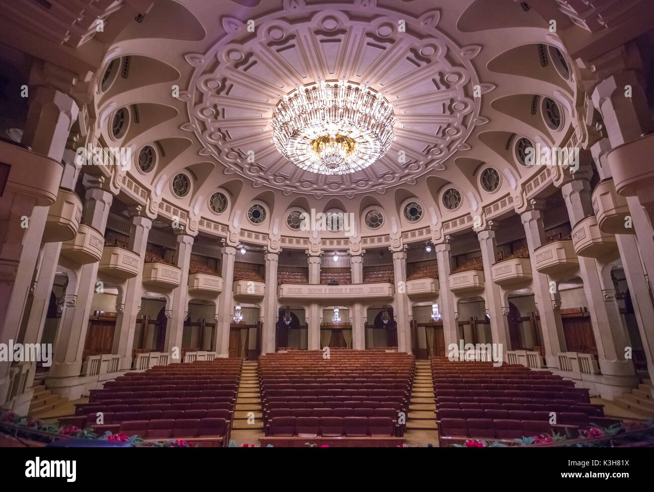 Bukarest, Parlament Gebäude, Innenausstattung, Theater, Stockfoto