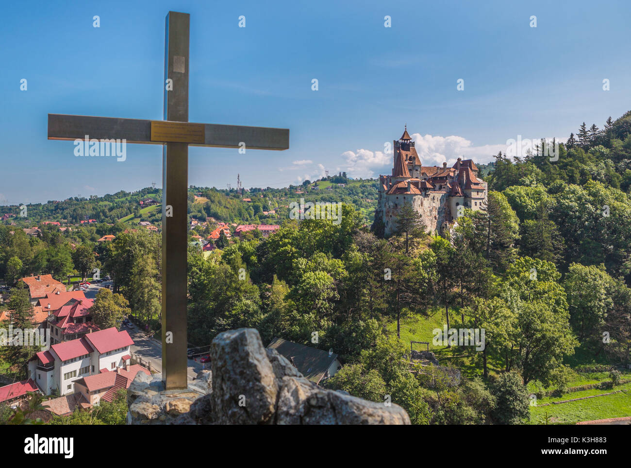 Rumänien, Siebenbürgen, Kleie Stadt, Schloss Bran (Dracula-Schloss) Stockfoto