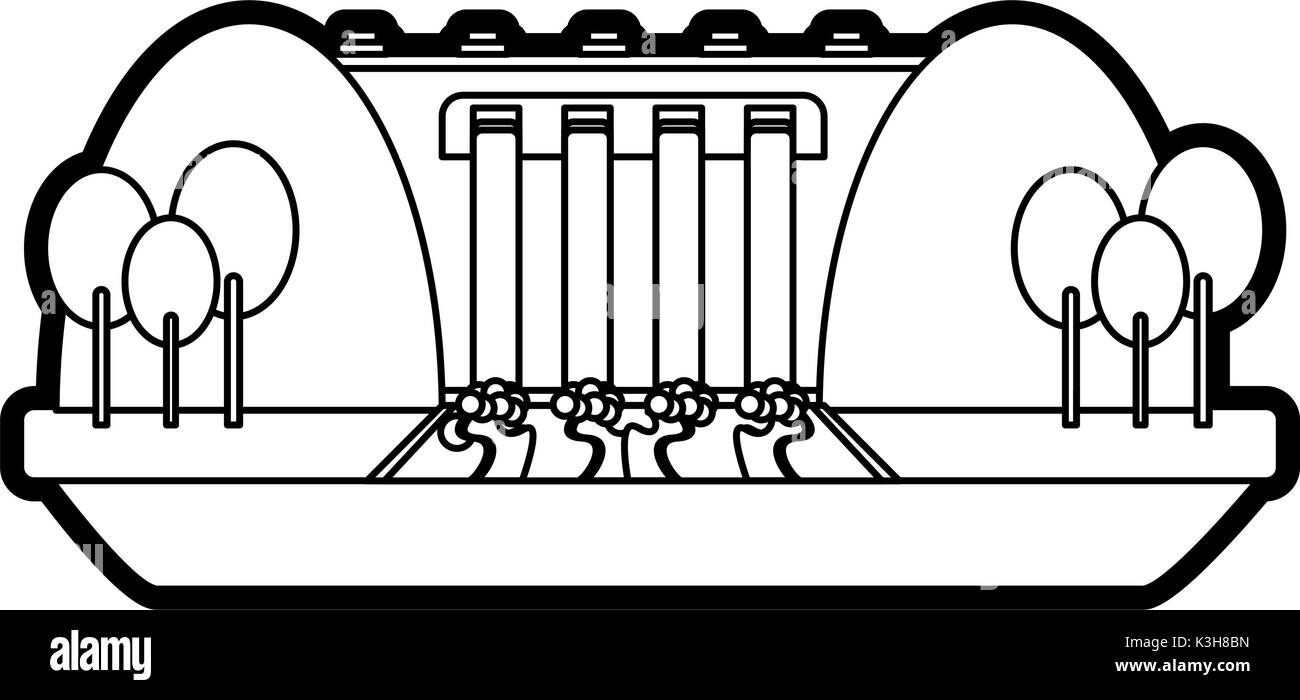 Isolierte Damm design Stock Vektor