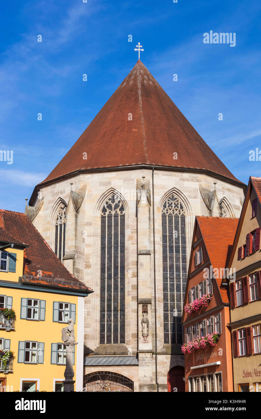 Deutschland, Bayern, romantische Straße, Dinkelsbuhl, St.George es Münster Stockfoto