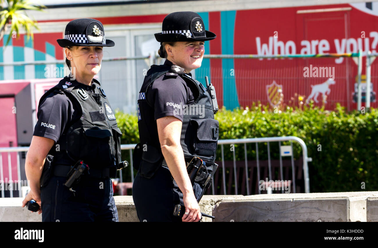 Eastbourne, East Sussex, Vereinigtes Königreich. 18 Uhr August 2017. Tag zwei des 25 Eastbourne Airshow Stockfoto