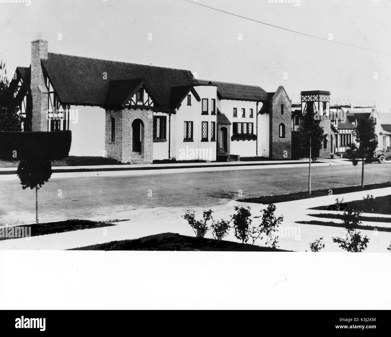 CHAPLIN STUDIOS in La Brea Avenue Kreuzung mit der Sunset Boulevard. Stockfoto