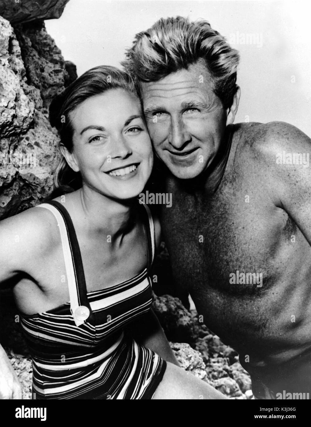 SEA HUNT ZALE PARRY ein reales Leben Tauchen Champion, Lloyd Bridges Stockfoto