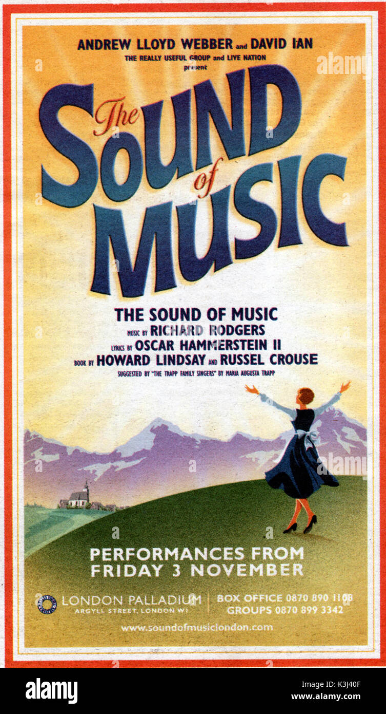 Der Klang der Musik British Theatre Poster 2005 Stockfoto