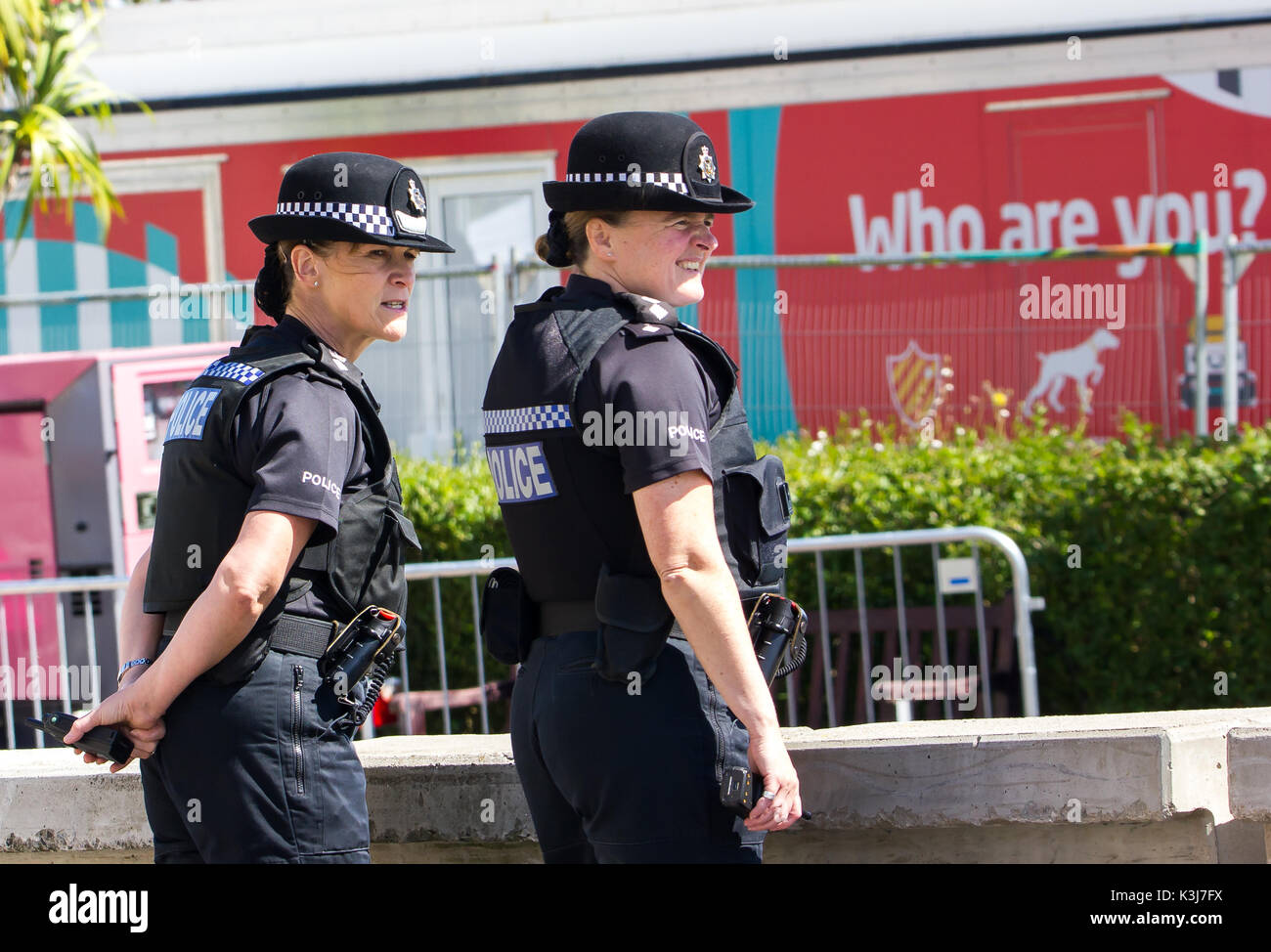 Eastbourne, East Sussex, Vereinigtes Königreich. 18 Uhr August 2017. Tag zwei des 25 Eastbourne Airshow Stockfoto