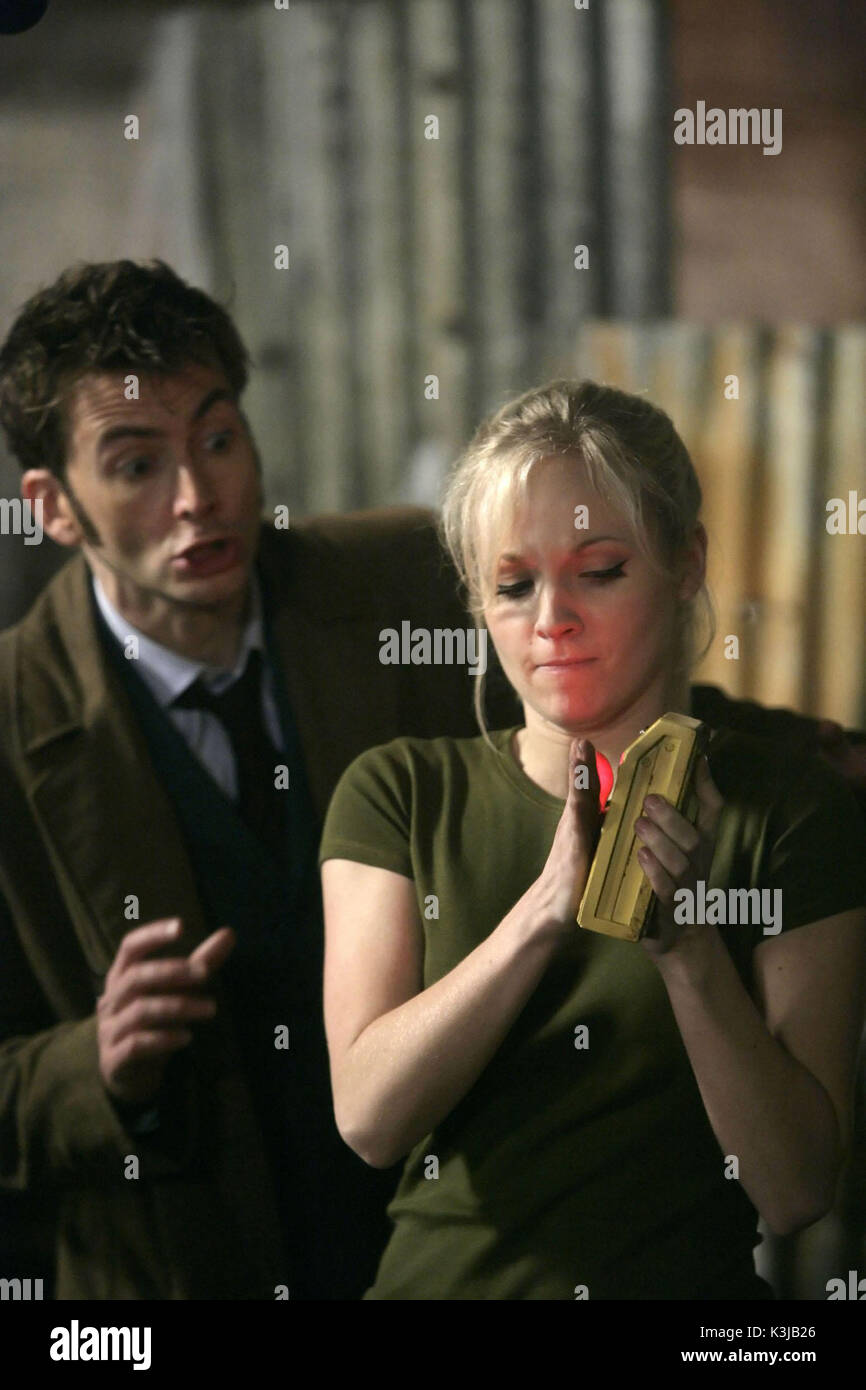 Doctor Who David Tennant Als Arzt Georgia Moffett Wie Jenny Arzt Datum 2008 Stockfotografie Alamy
