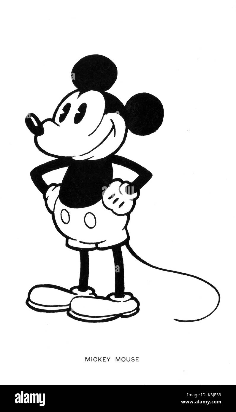 MICKEY MOUSE animierte Figur und das Symbol der Walt Disney Company, 1928 Erstellt von Disney und Ub Iwerks Stockfoto
