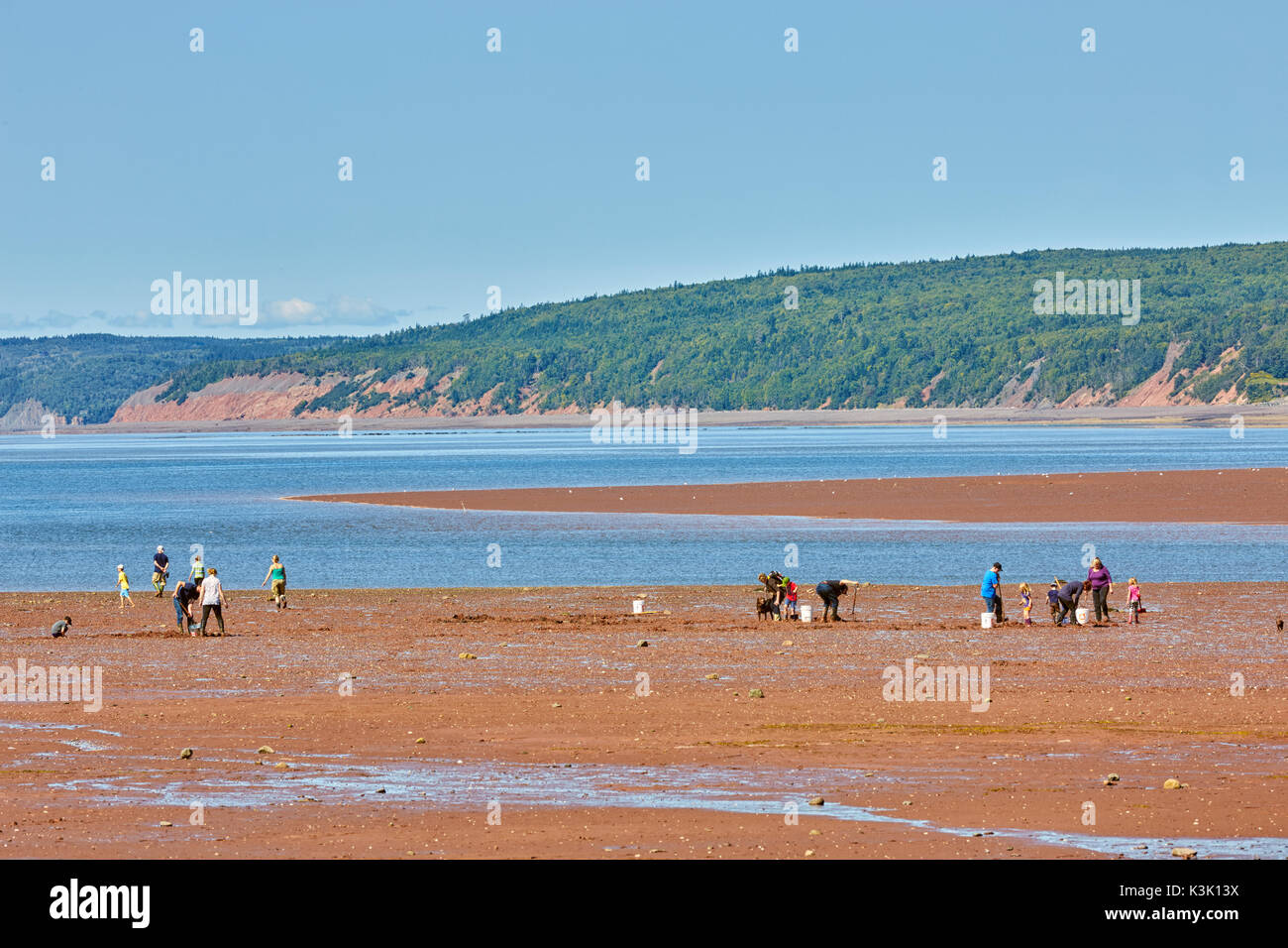 Clam Graben an fünf Inseln Provincial Park, Bucht von Fundy, Nova Scotia, Kanada Stockfoto