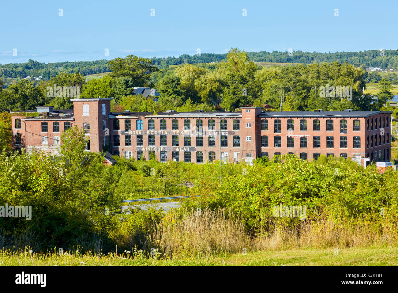 Nova Scotia Textiles Limited Gebäude, Windsor, Nova Scotia, Kanada Stockfoto
