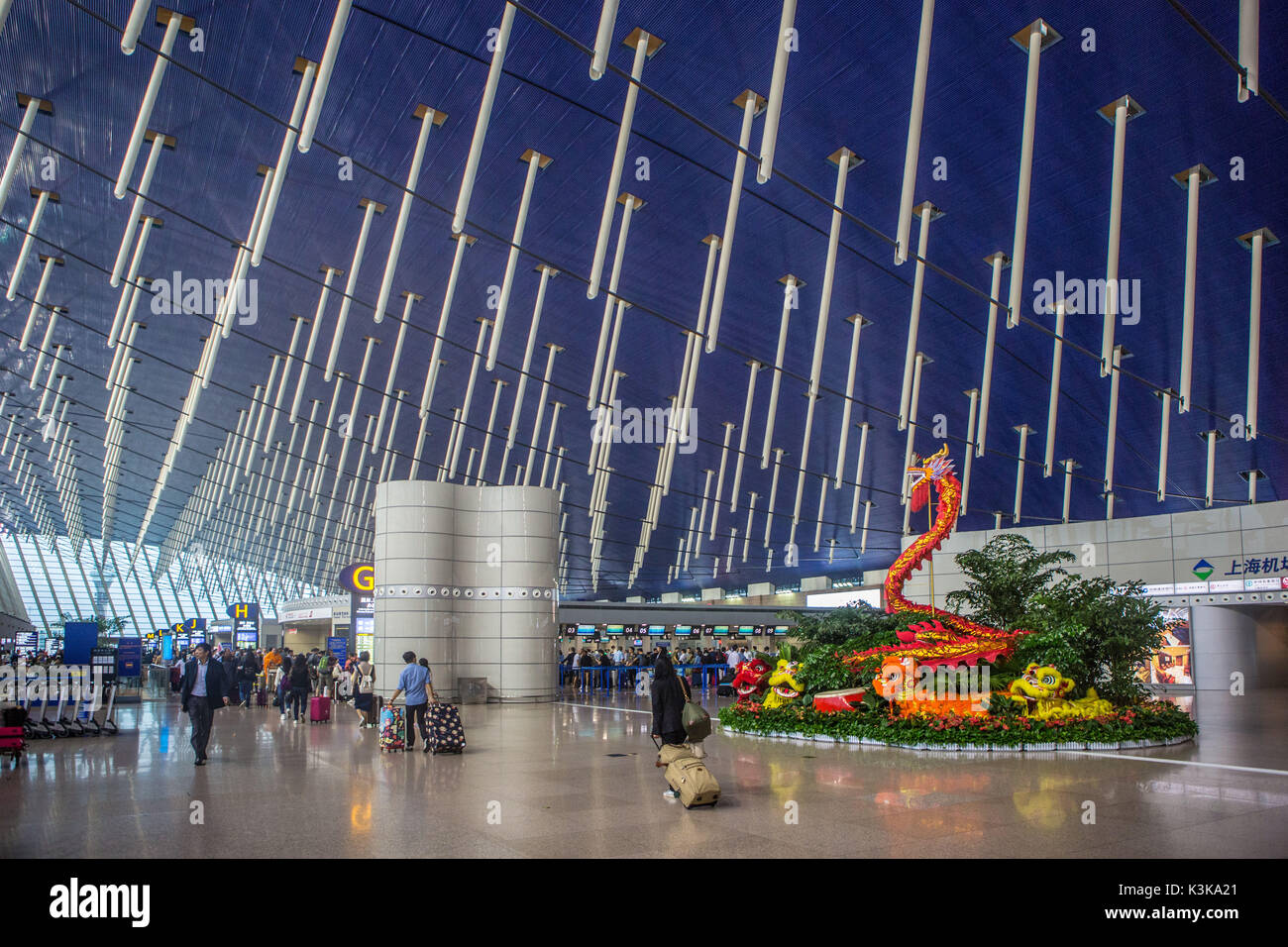 China, Shanghai, Pudong International Airport Stockfoto