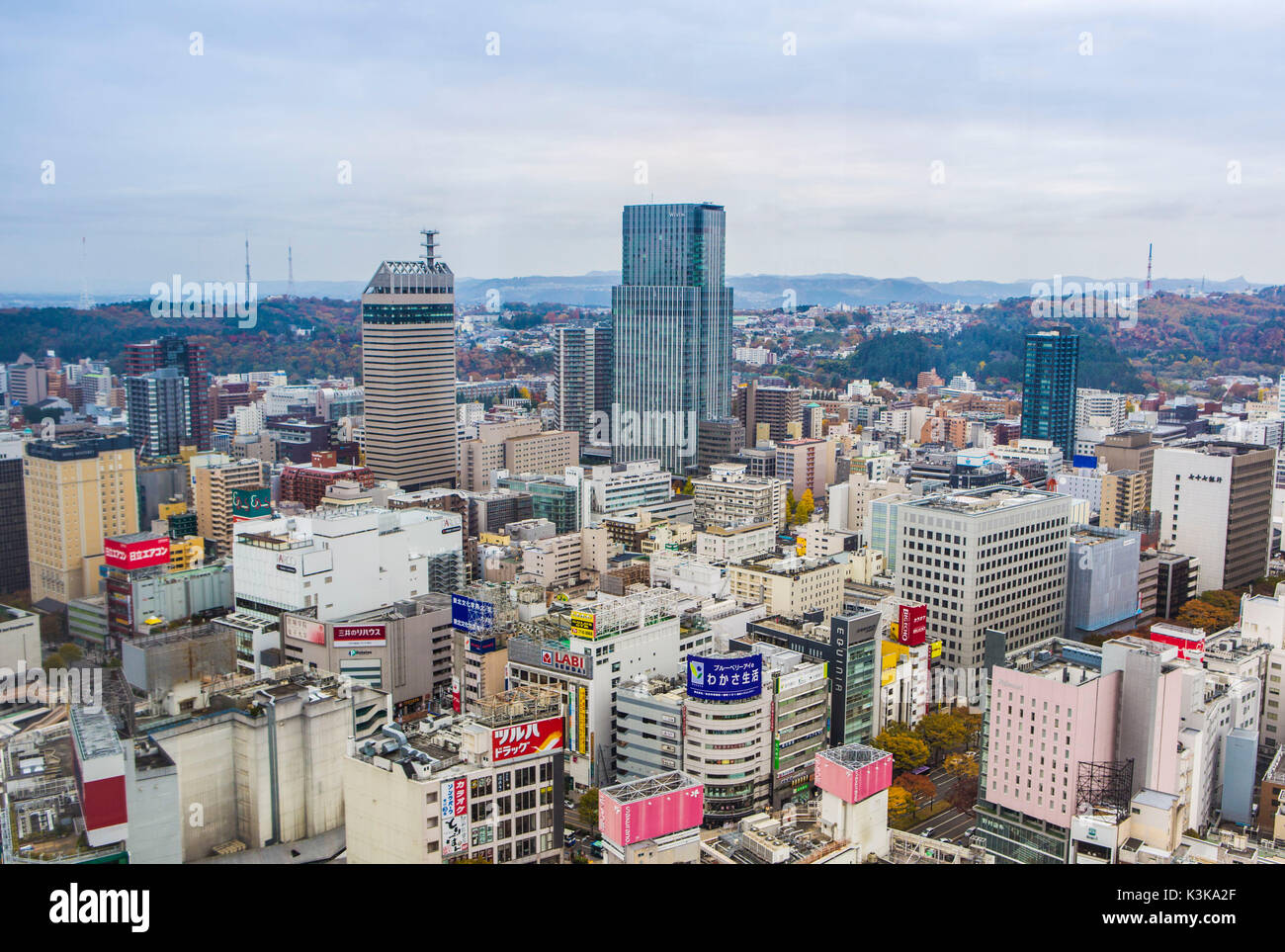 Japan, Sendai City Skyline Stockfoto