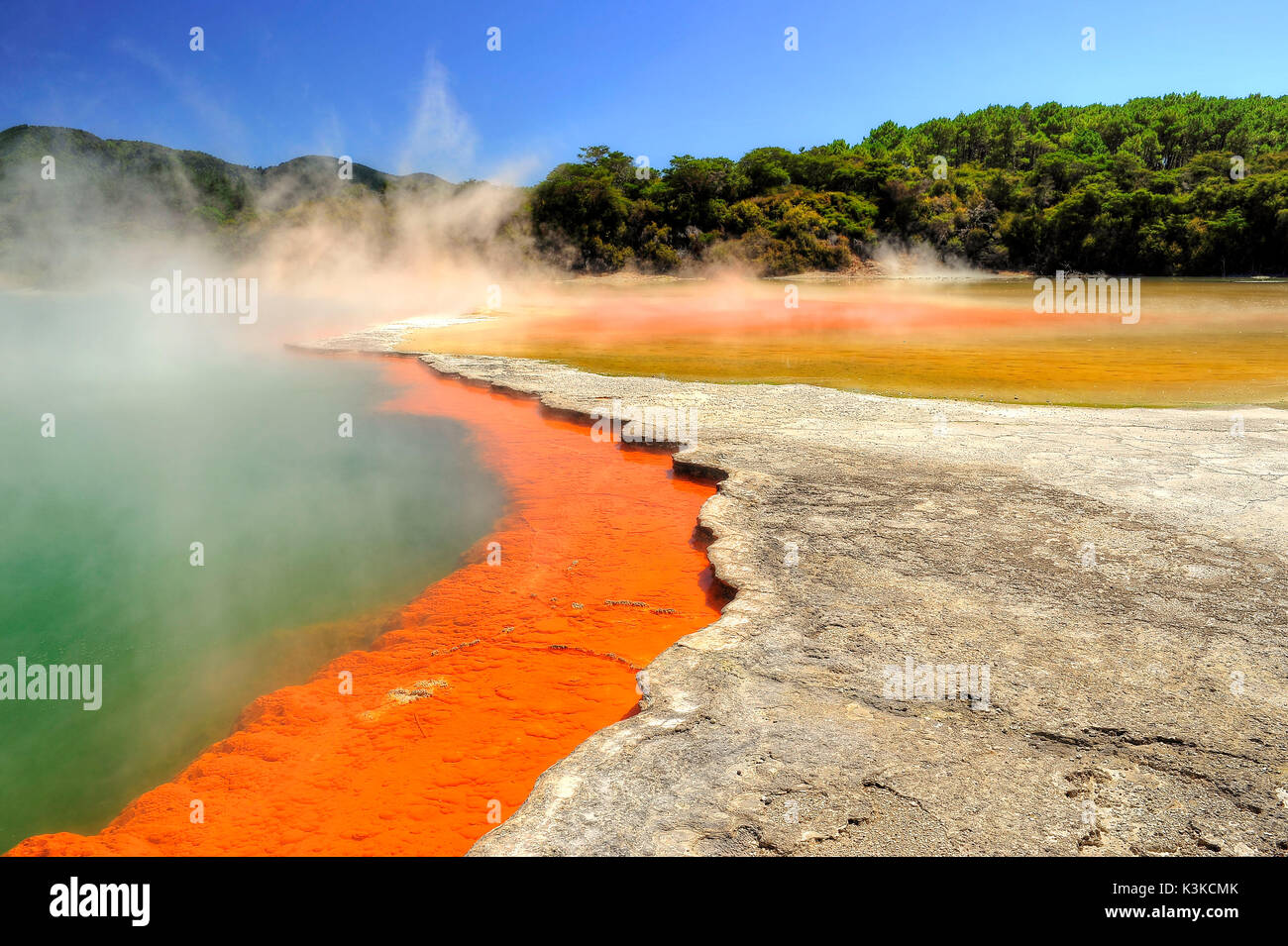 See vulkanischen Ursprungs in Wai-o-Tapu, Neuseeland Stockfoto
