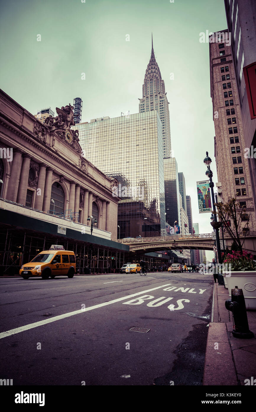 Streetview von der Grand Central Station und Terminal, Manhatten, New York, USA Stockfoto