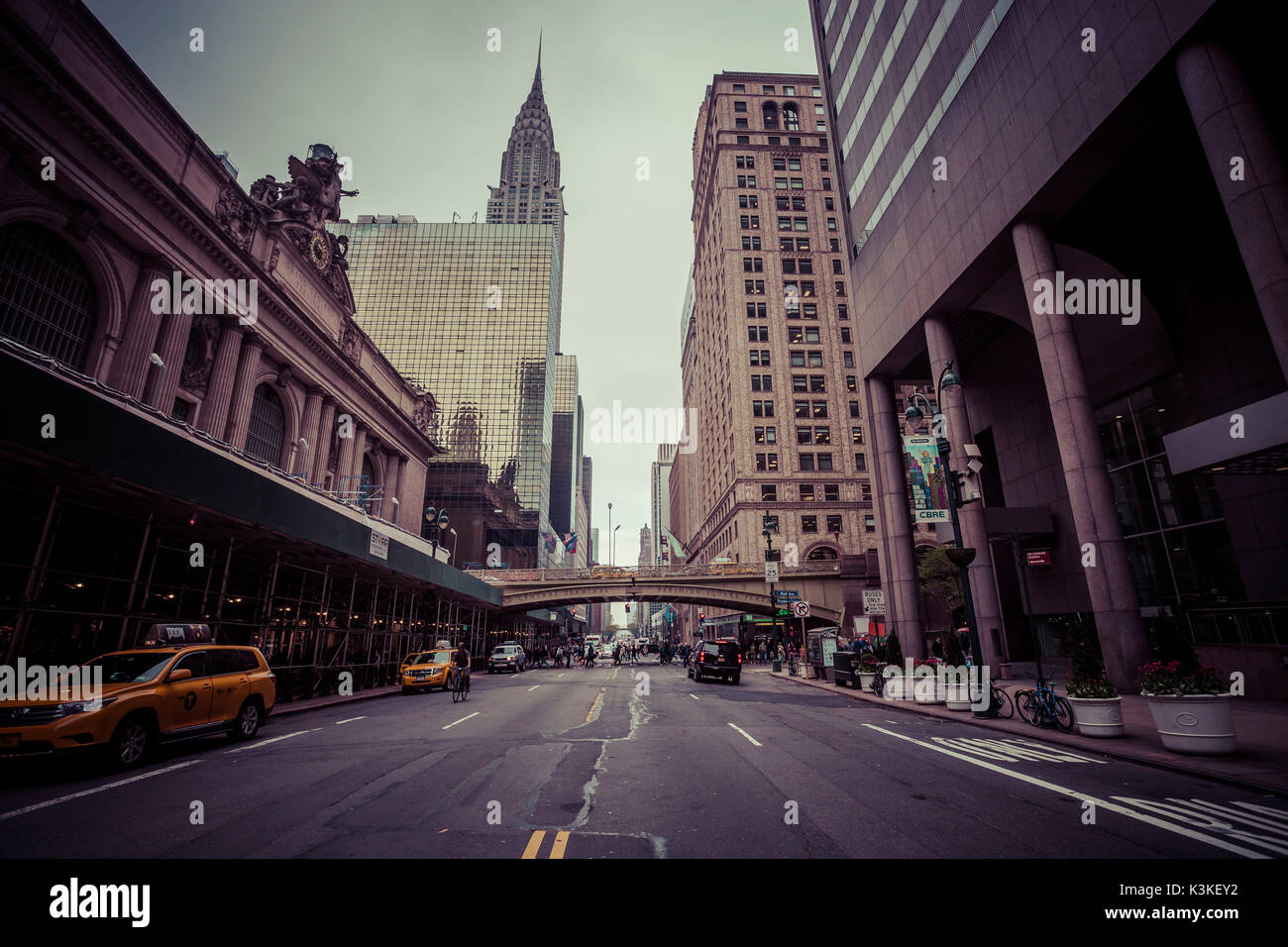 Streetview von der Grand Central Station und Terminal, Manhatten, New York, USA Stockfoto