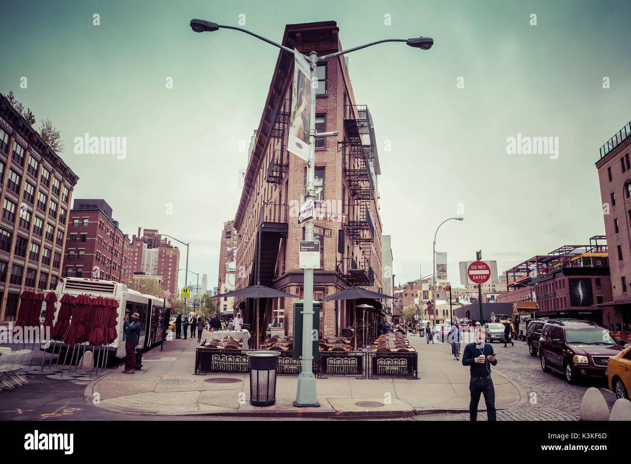 Außergewöhnliche Architektur, Haus in Chelsea, Art District, Manhatten, New York, USA Stockfoto