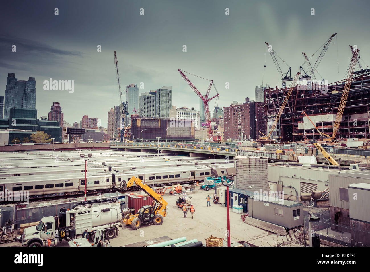 Streetview, Baustelle, Chelsea, Art District, Manhatten, New York, USA Stockfoto
