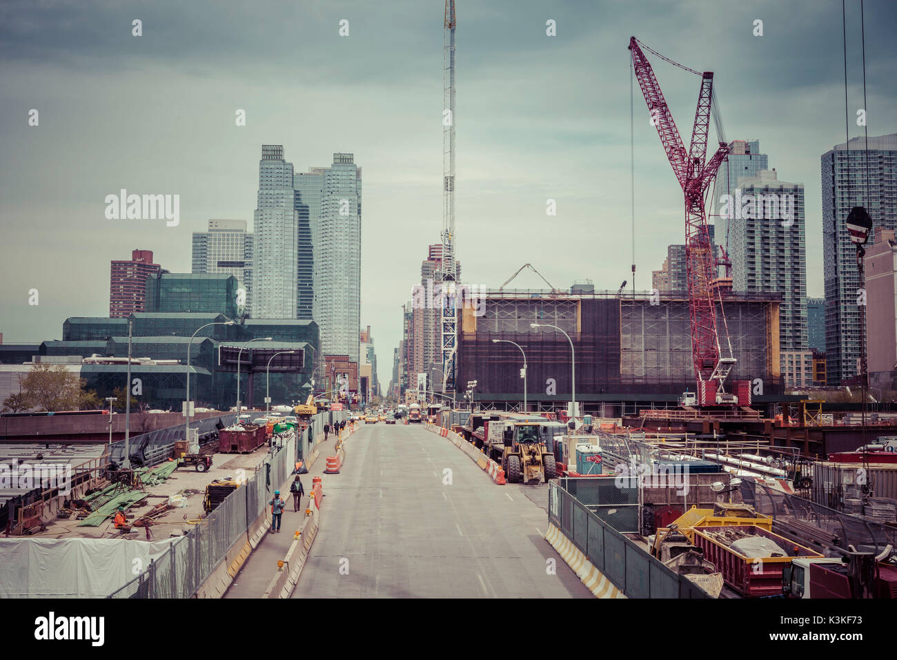 Streetview, Baustelle, Chelsea, Art District, Manhatten, New York, USA Stockfoto