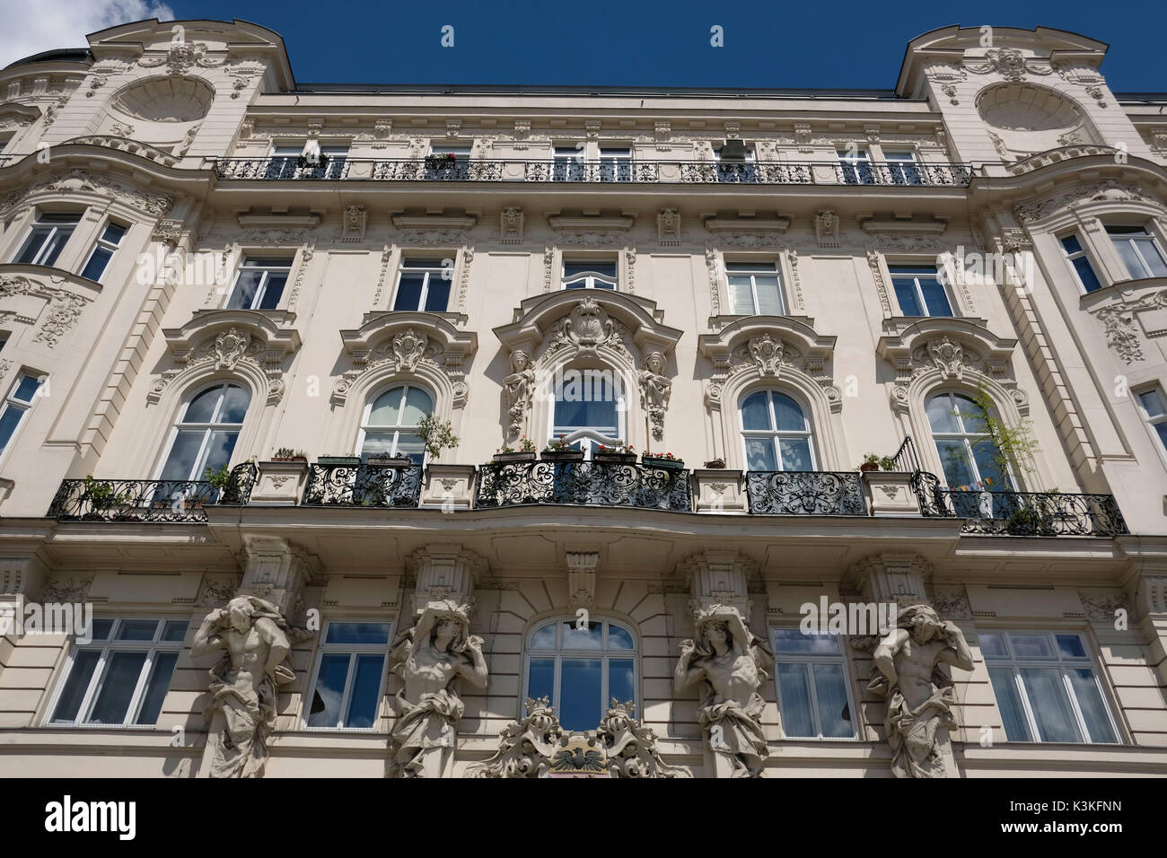 Europa, Österreich, Wien, Kapital, neoklassizistischen Fassade Stockfoto