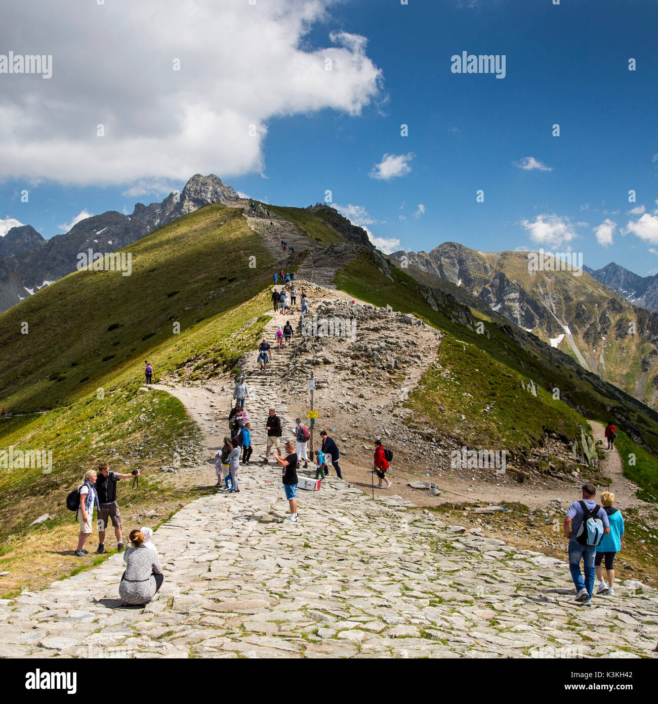 Europa, Polen, Woiwodschaft Kleinpolen, Kasprowy Wierch - Kasper Peak/Tatra/Nationalpark Tatra Stockfoto