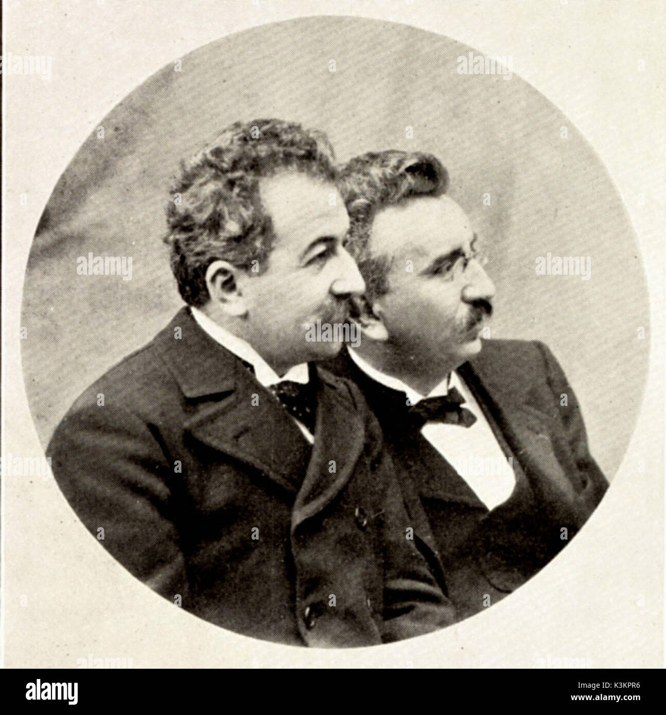 AUGUSTE und Louis Lumière [1864 - 1948] Französischer Film pioneer Brüder Stockfoto