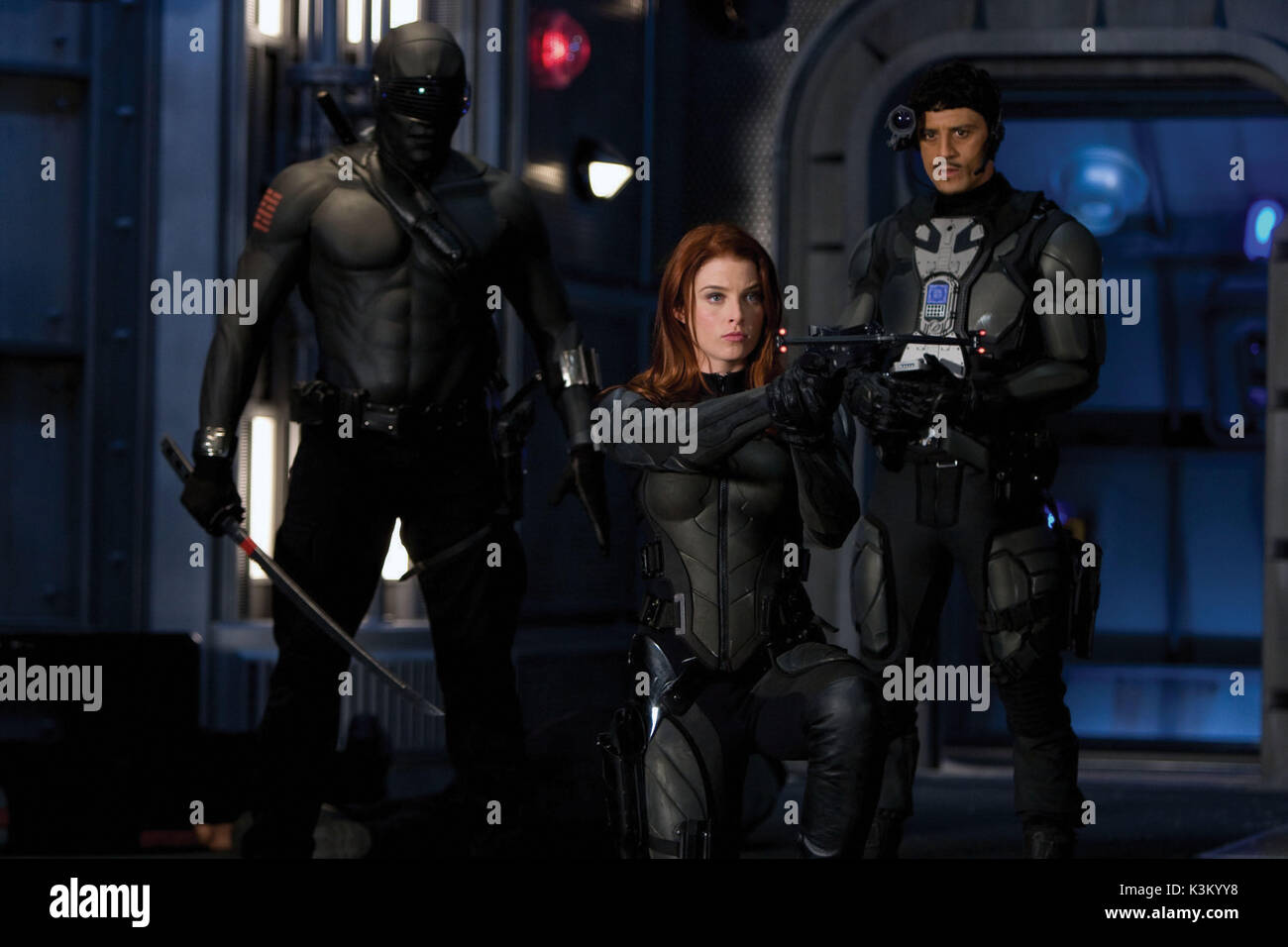 G.I. JOE: der Aufstieg der COBRA [US/Tschechien 2009] [L - R] RAY PARK als Snake Eyes, Rachel Nichols als Shana carlett' O'Hara, sagte TAGHMAOUI als Leistungsschalter Datum: 2009 Stockfoto