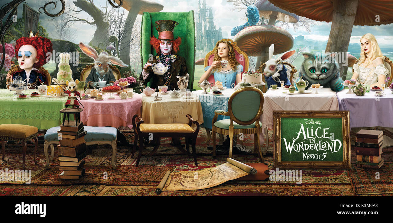 ALICE IM WUNDERLAND Helena Bonham Carter als die Rote Königin, Johnny Depp als Mad Hatter, MIA