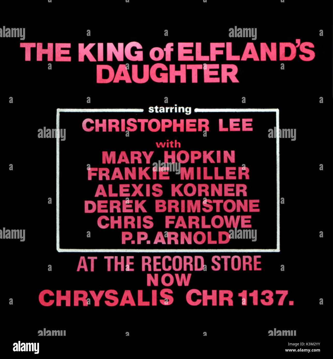 Werbung FOLIE DARGESTELLT IN DEN KINOS ZWISCHEN FILMEN Stockfoto