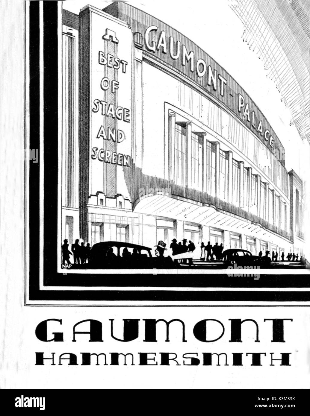 GAUMONT PALAST KINO, Hammersmith, London und seit kurzem die Apollo umbenannt, mit Variationen, während als Rock- und Konzerthalle verwendet wird Stockfoto