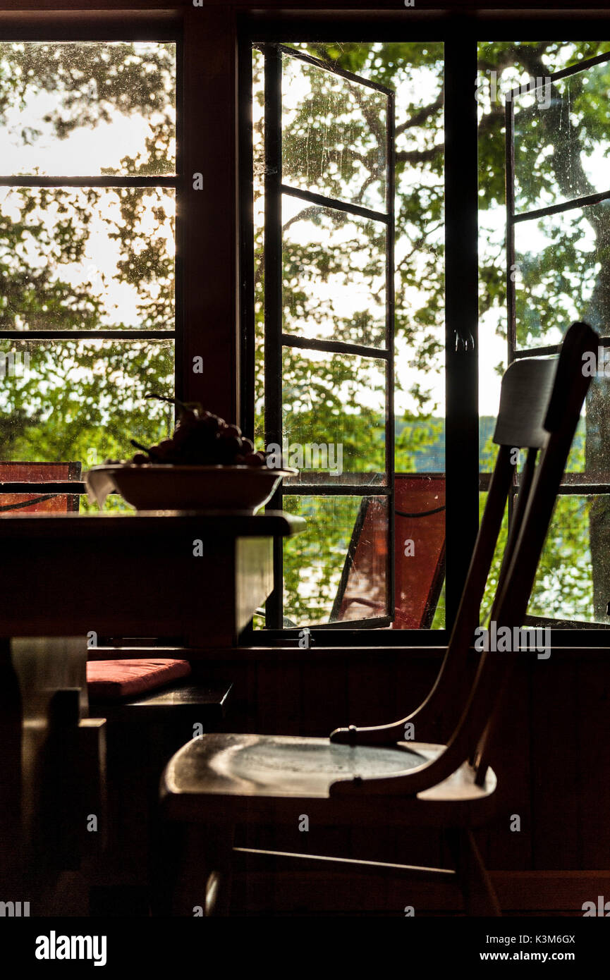 Hütte am See Stockfoto