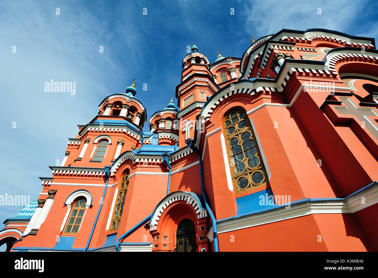 Kathedrale der Muttergottes von Kasan in Irkutsk, Russland. Stockfoto