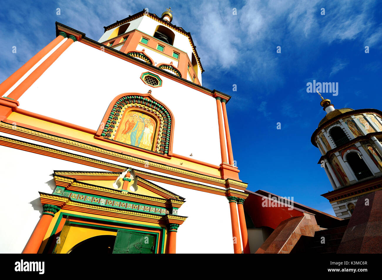 Kathedrale der Heiligen drei Könige in Irkutsk, Russland. Stockfoto