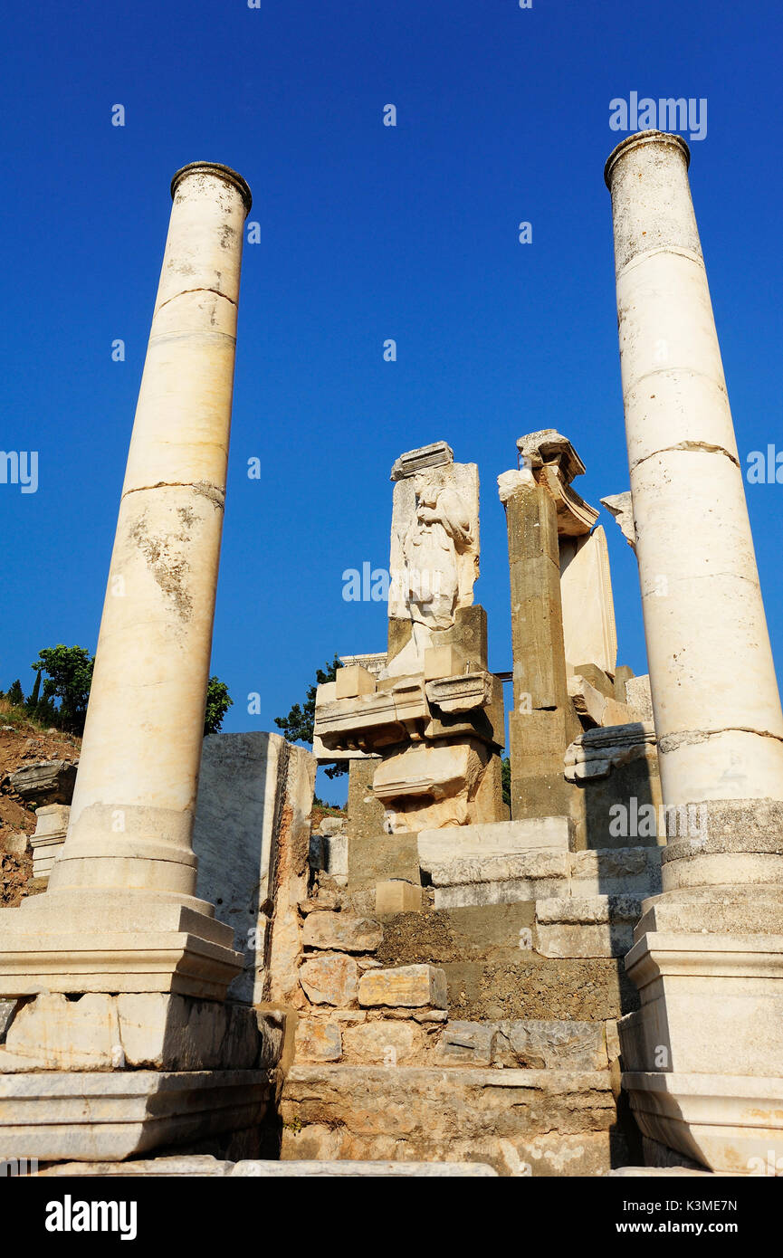 Alte Ruinen von Ephesus, Türkei. Stockfoto