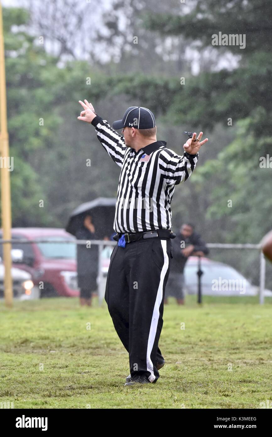 Amerikanischer Fußball-Schiedsrichter Stockfoto