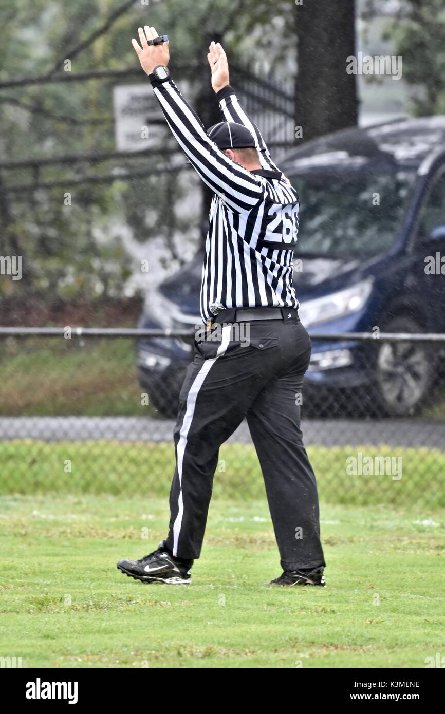 Amerikanischer Fußball-Schiedsrichter Stockfoto