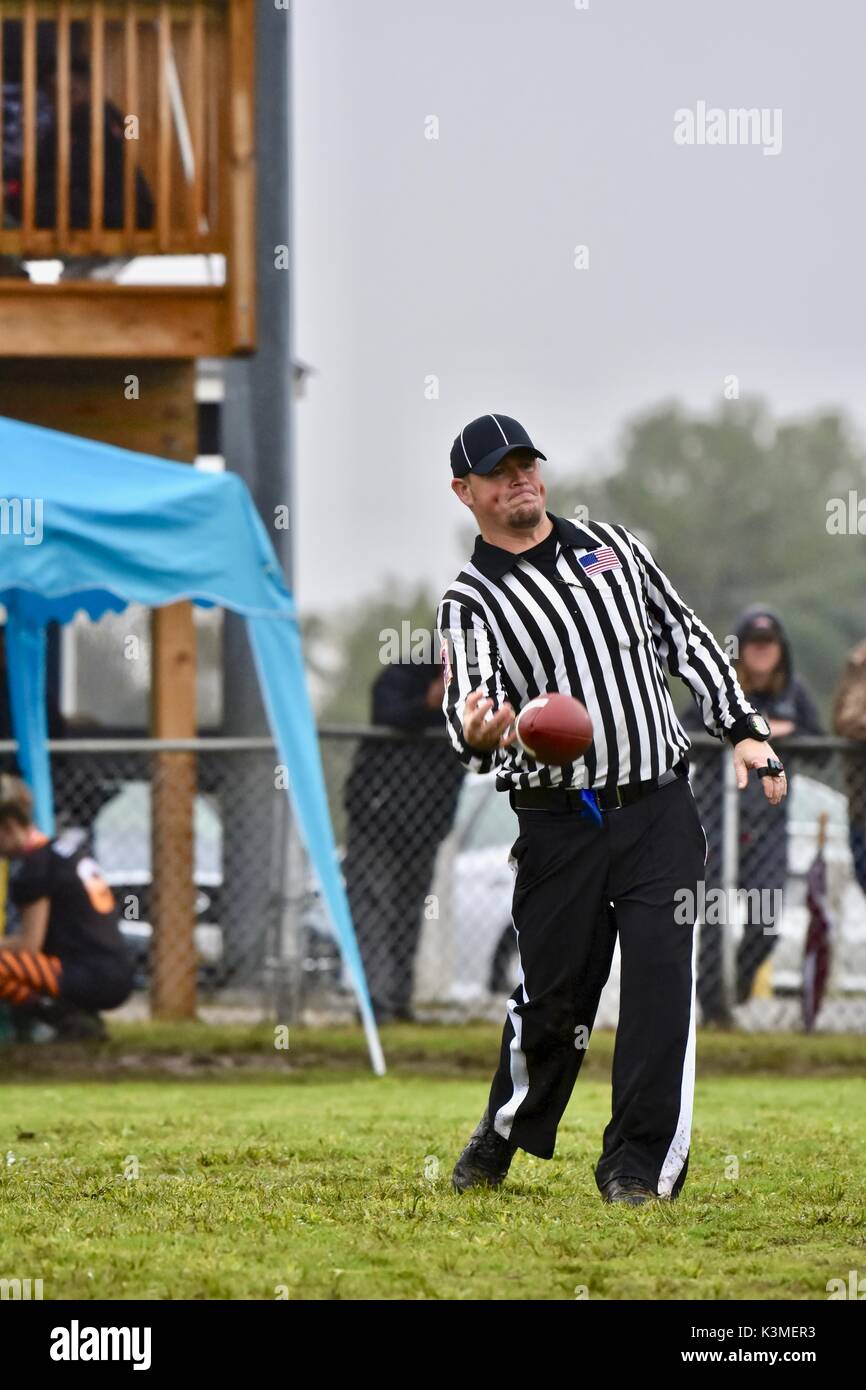 Amerikanischer Fußball-Schiedsrichter Stockfoto