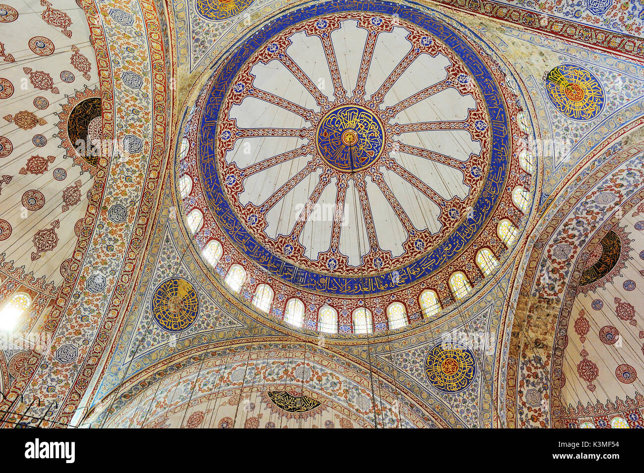Die Blaue Moschee Innenansicht in Istanbul, Tureky Stockfoto