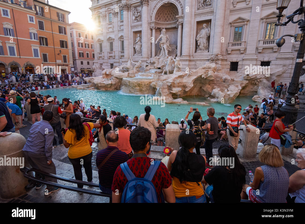 Der Trevi-Brunnen in Rom, Italien Stockfoto