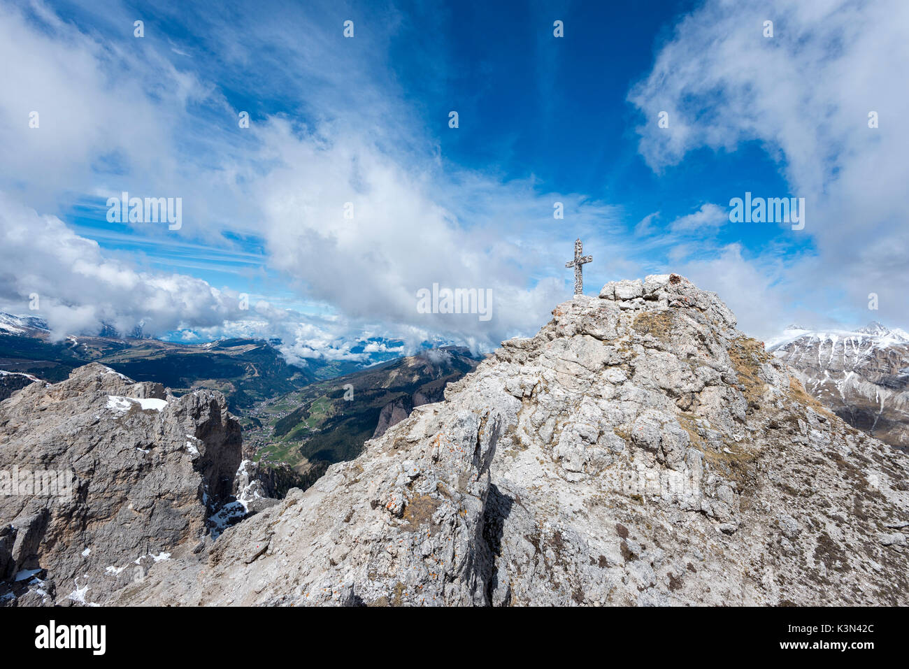 Gran Cir, Dolomiten, Südtirol, Italien. Der Gipfel des Cir. Stockfoto