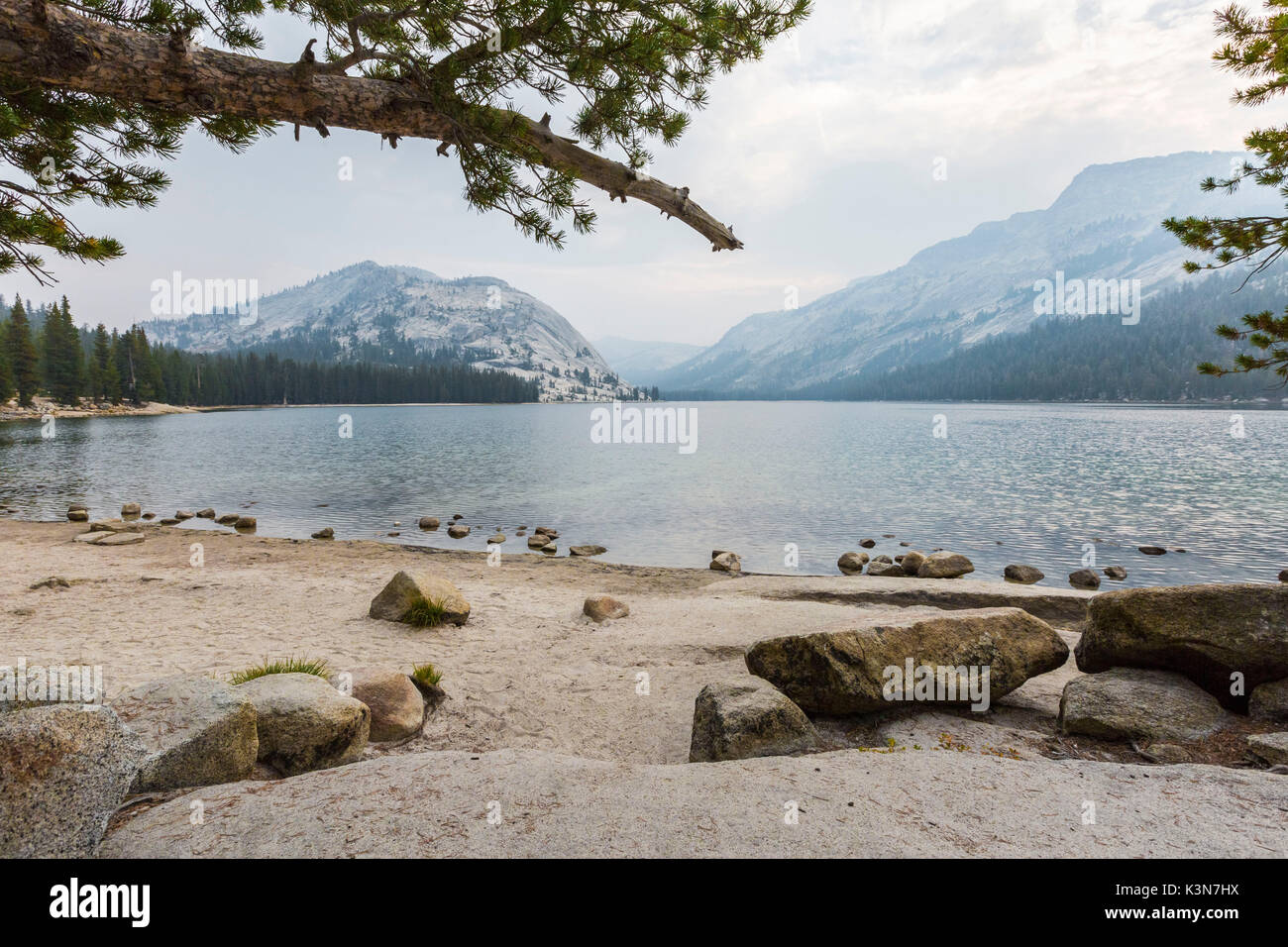 Tenaya Lake, Yosemite Nationalpark, Mariposa County, Kalifornien, USA. Stockfoto