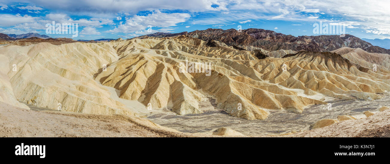 Landschaft von Zabriskie Point. Death Valley National Park, Inyo County, Kalifornien, USA. Stockfoto