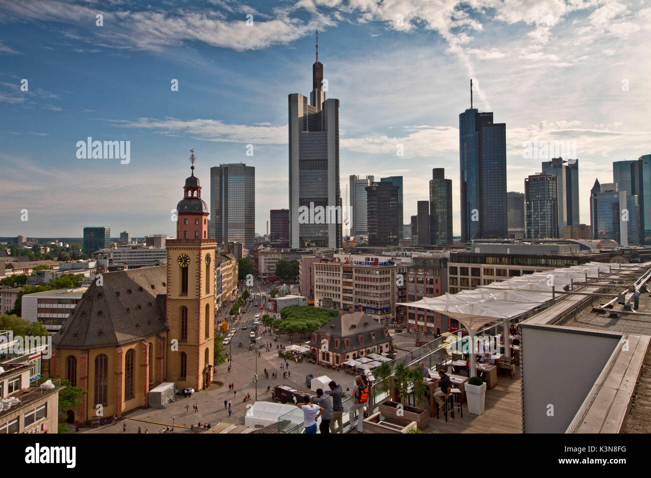 Frankfurt, Deutschland, Europa. Das Finanzzentrum der Stadt Stockfoto