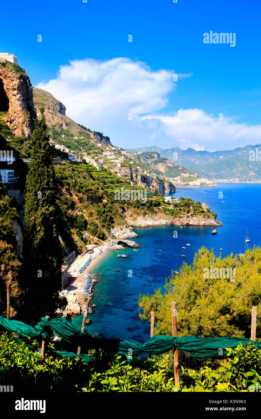Costa Amalfitana, Kampanien, Italien Stockfoto