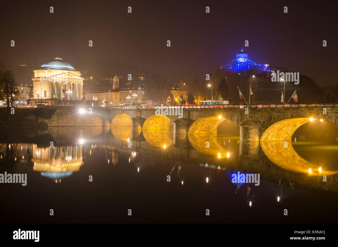 Vittorio Emanuele I Brücke (Turin, Piemont) Stockfoto