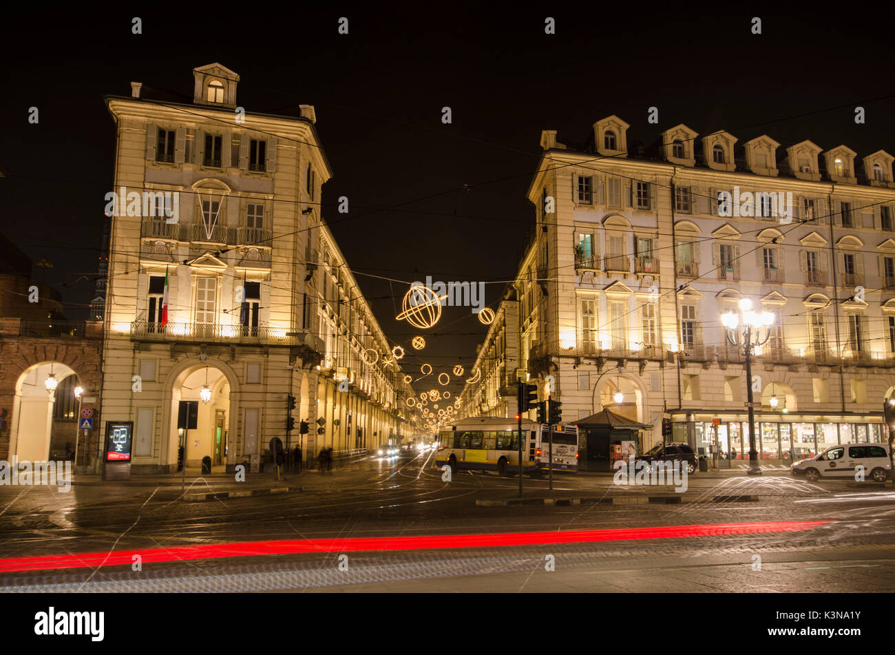 Po-Straße (Turin, Piemont) Stockfoto