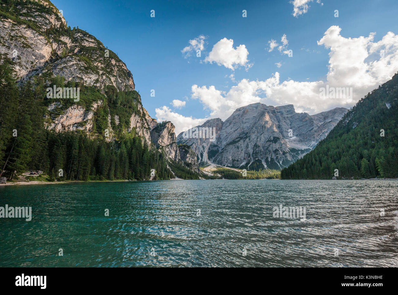 Italien, Trentino Alto Adige, Pragser See Stockfoto