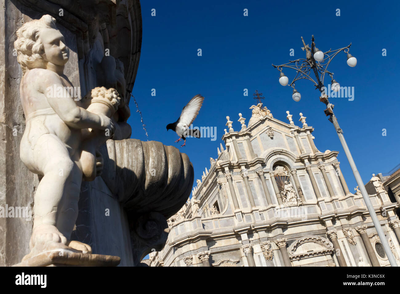 Piazza Duomo, Catania, Sizilien, Italien, Europa Stockfoto