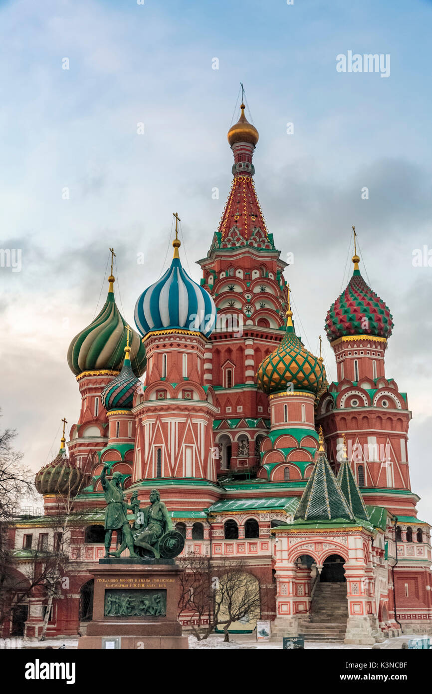 Russland, Moskau, Roter Platz, Basilius Kathedrale Stockfoto