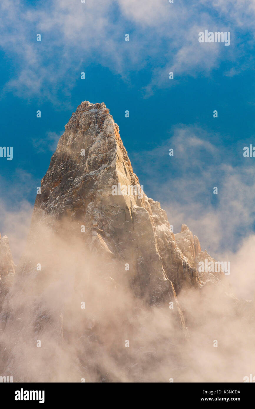 Aiguille du Dru peak-Mount Blanc grouppe - Chamonix - Französische Alpen Stockfoto
